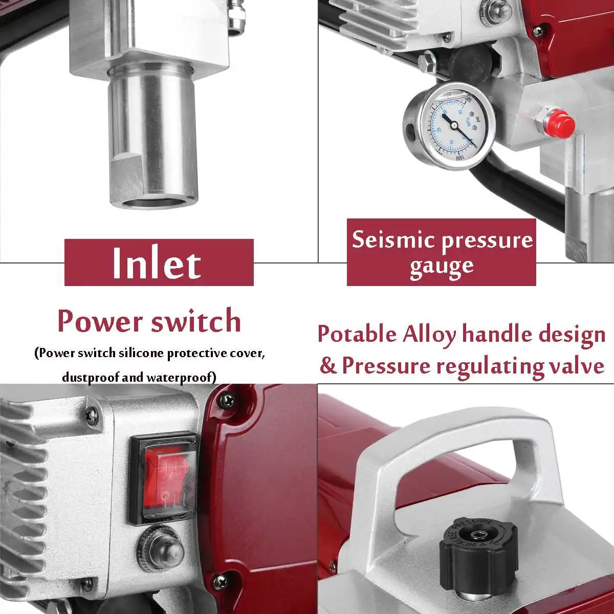 

Mensela 1800W High-pressure Spray Gun Airless Spraying Machine Professional Airless Airless Paint Sprayer Painting Machine Tool