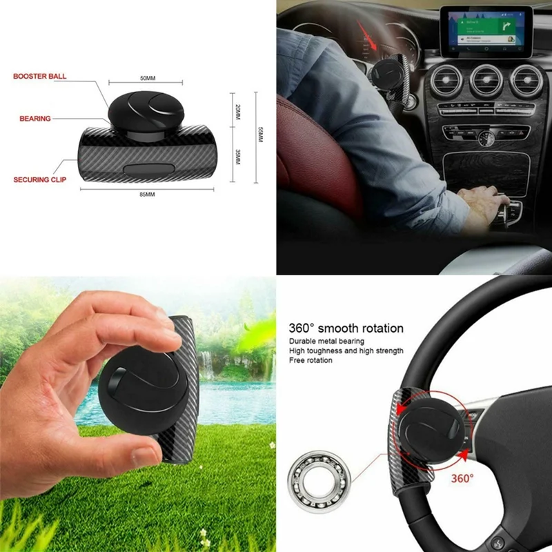 

Universal 360 Steering Wheel Booster Knob Steering Wheel Steering Booster Reversing Effort-saving Assist Ball Car Accessories