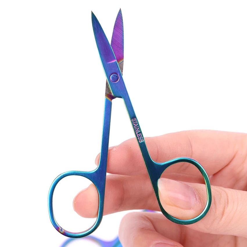 Ножницы из нержавеющей стали острые Цвет титана изогнутой головного ножи и