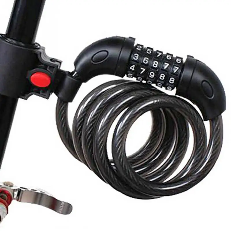 

Bicycle code lock wire lock anti-shear bicycle lock five-digit code lock with bracket car lock