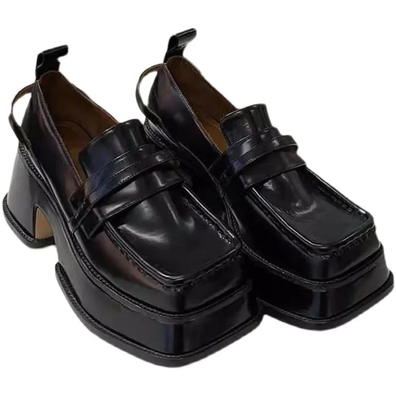 Женские туфли в стиле Лолиты квадратный носок готическом на шпильке &quotпанк&quot