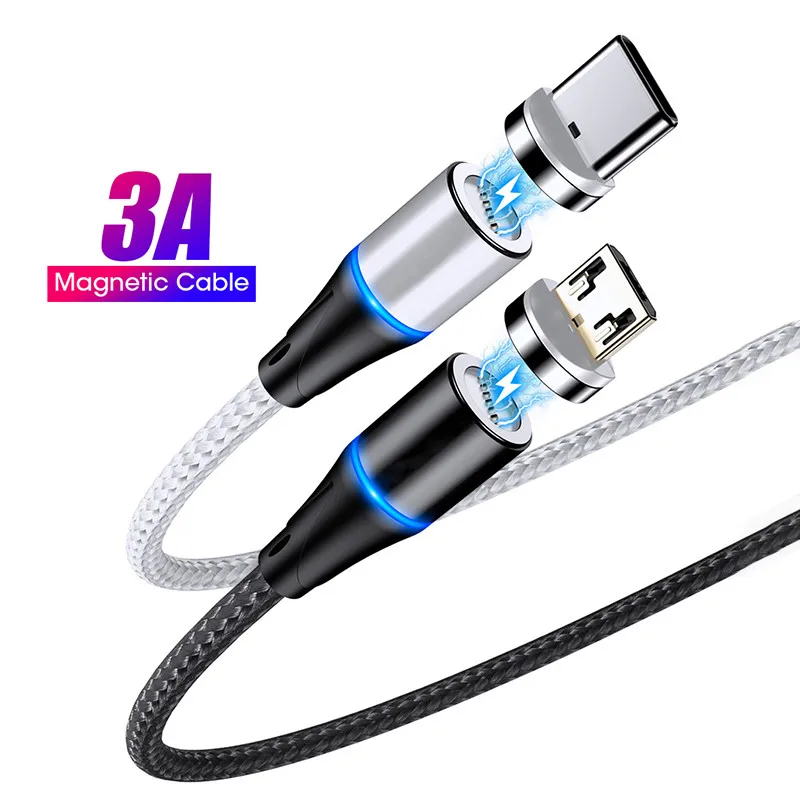 Зарядное устройство QC 3 0 магнитное USB а Type C Micro кабель для Xiaomi POCO X3 NFC Mi A3 10 lite Note 7 8 9