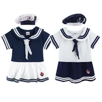baby girls sailor romper dress infant halloween cosplay costume toddler navy fancy outfit girl party clothing set with hat