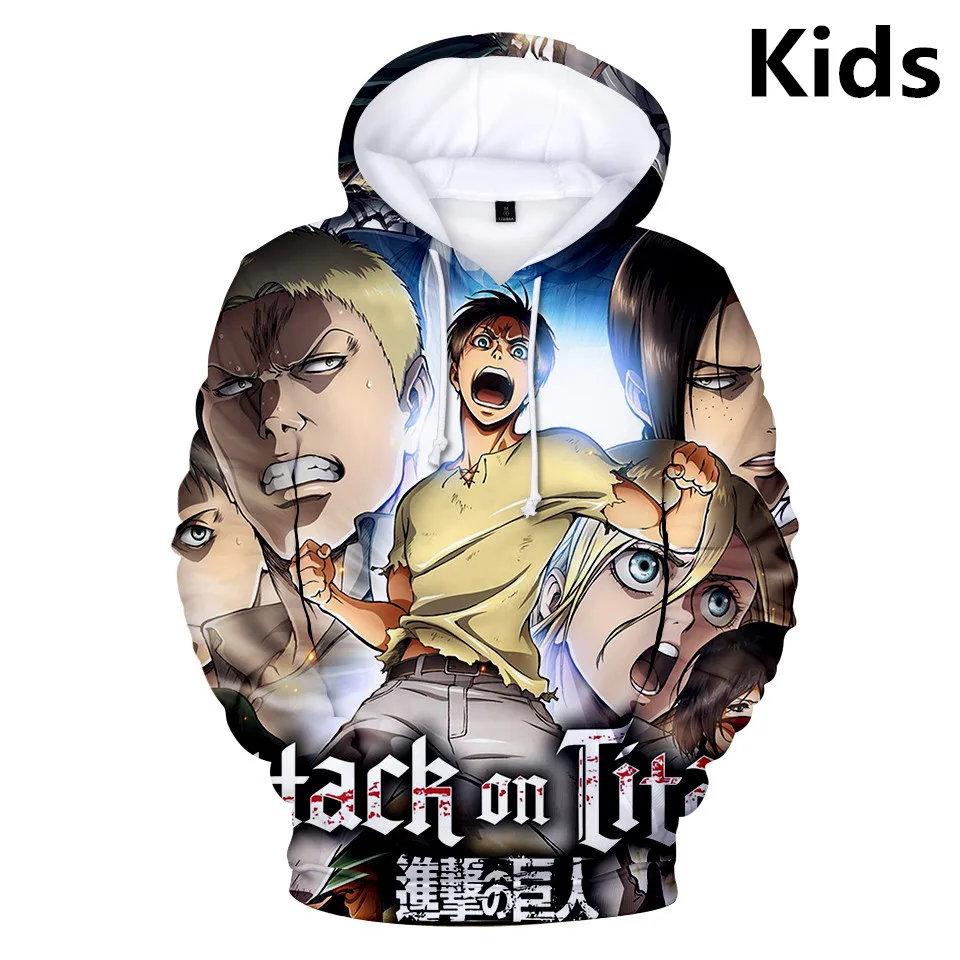 Детская толстовка с капюшоном атака на Титанов возраст от 2 до 14 лет | Мужская