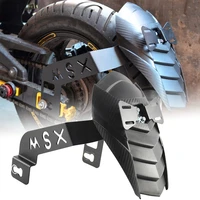 rear wheel fender splash guard cover tire hugger with license plate bracket for honda grom msx 125 sf motorbike black