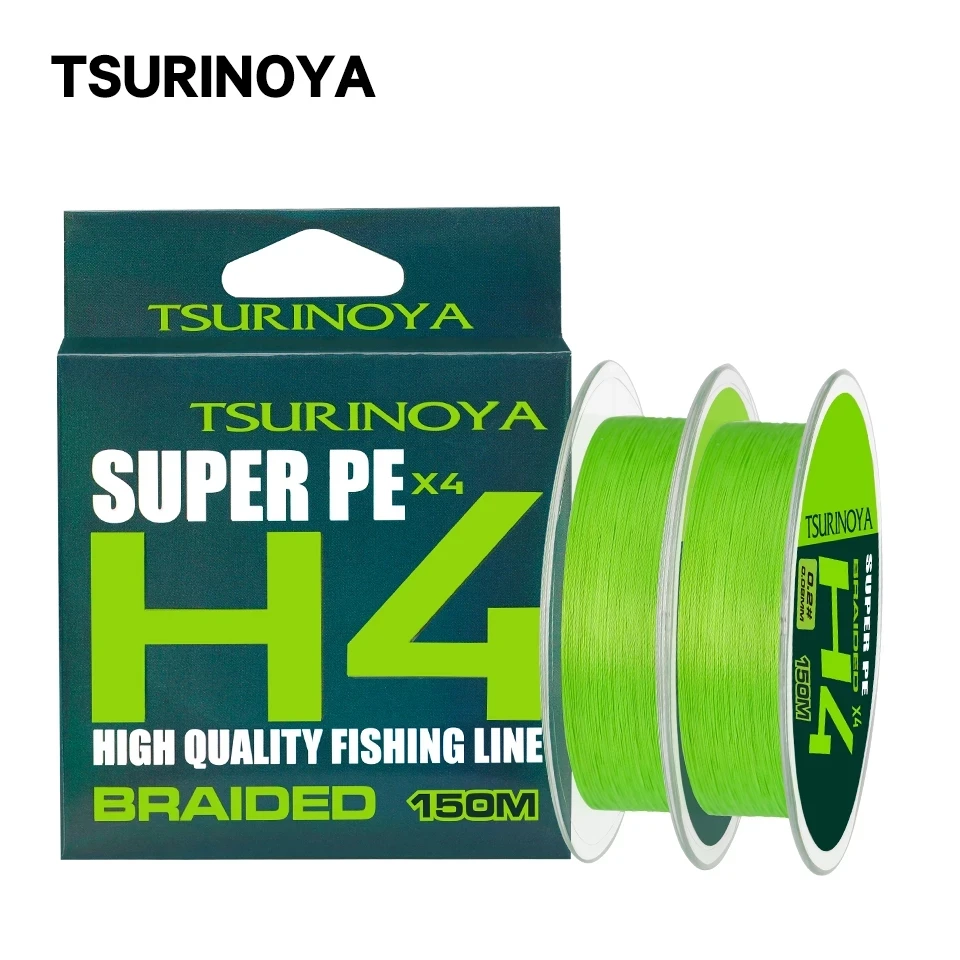 

TSURINOYA 4 Strands Braided Fishing Lines 4LB 6LB 8LB Light Game TROUT Game H4 150m Multifilament PE Line AJING Long Casting