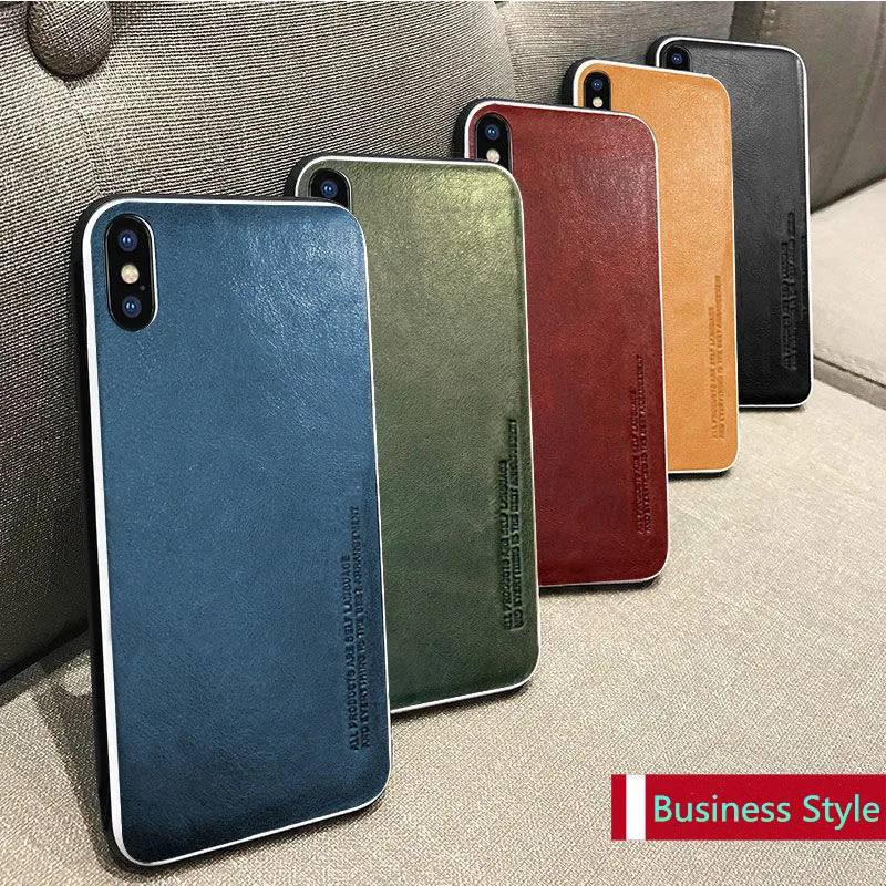 Модный брендовый чехол для телефона APPLE iPhone 6S 7 8 Plus XS Max XR кожаный мягкий