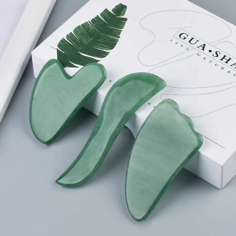 3 шт. набор для массажа лица из авантюрина|Массажные инструменты| |