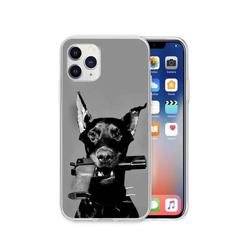 Чехол для телефона с изображением животного таксы добермена собаки IPhone 12 11 Pro Max Xs