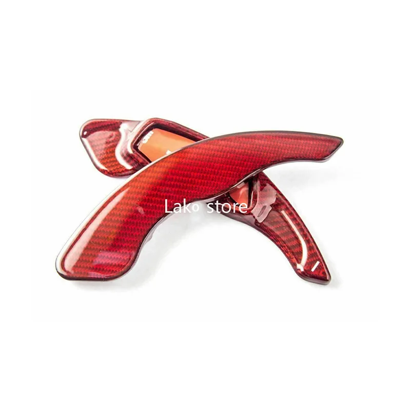 

2Pcs Genuine Carbon Fiber Car Automobile Shift Paddle Shifter Extensions for Subaru BRZ WRX Impreza Red