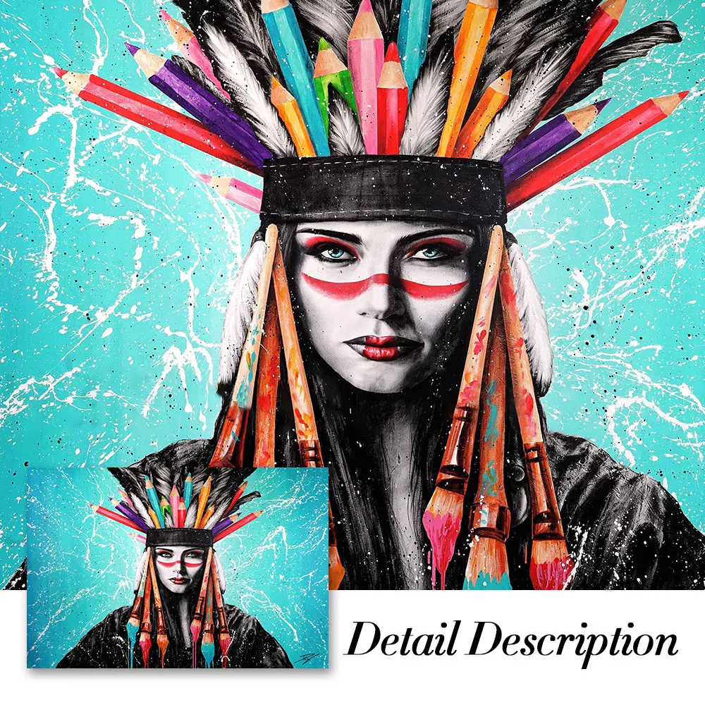 

Modern Graffiti Beautiful Woman In Kimono Canvas Painting Poster Print Wall Art Picture For Living Room Home Decor Frameless