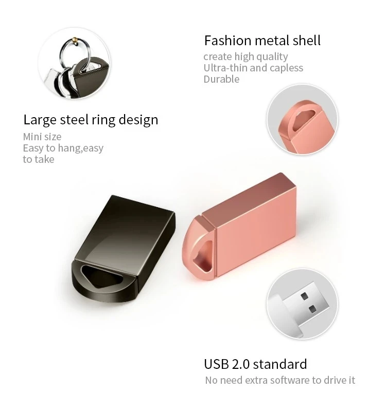 Горячая Распродажа мини металлические 32 ГБ USB 2 0 10 шт. индивидуальные флэш