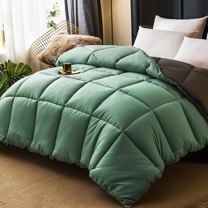 

New Style Winter Thick And Warm Duvet Bread Shape Comforter Quilt Bed Set Blanket Luxury Printing 100% Feather Fabric Comforter