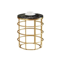 luxury small golden side table storage living room nordic round coffee table modern design table basse home decoration