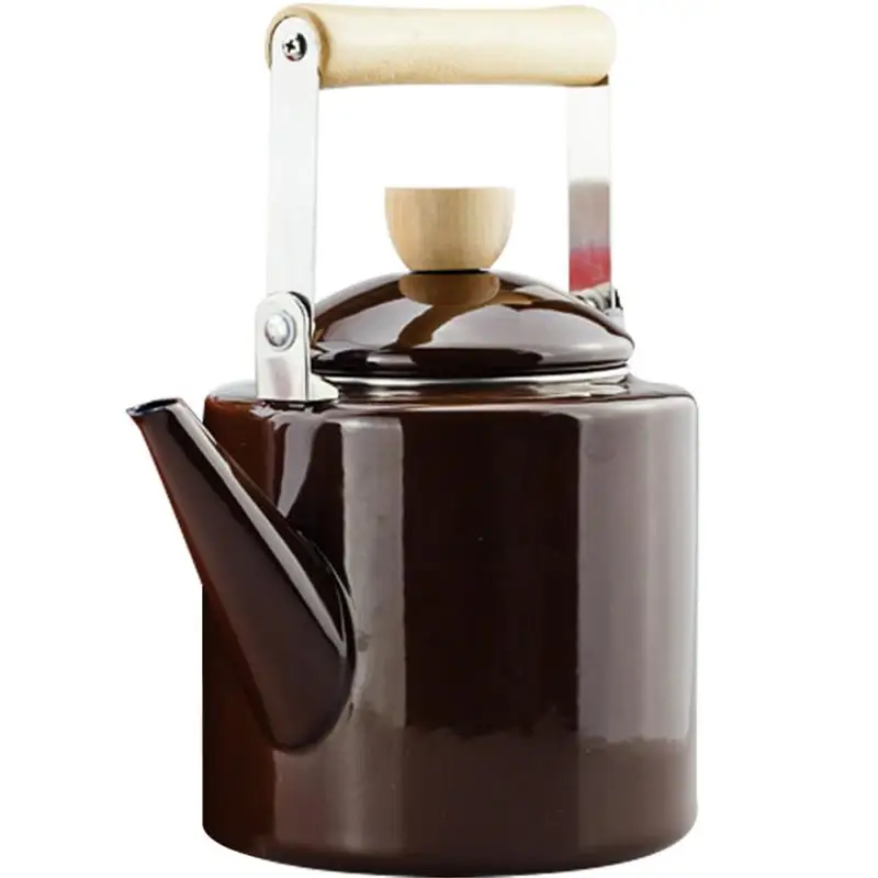 Эмалированный бытовой чайник большой емкости газовый прямой индукционная плита