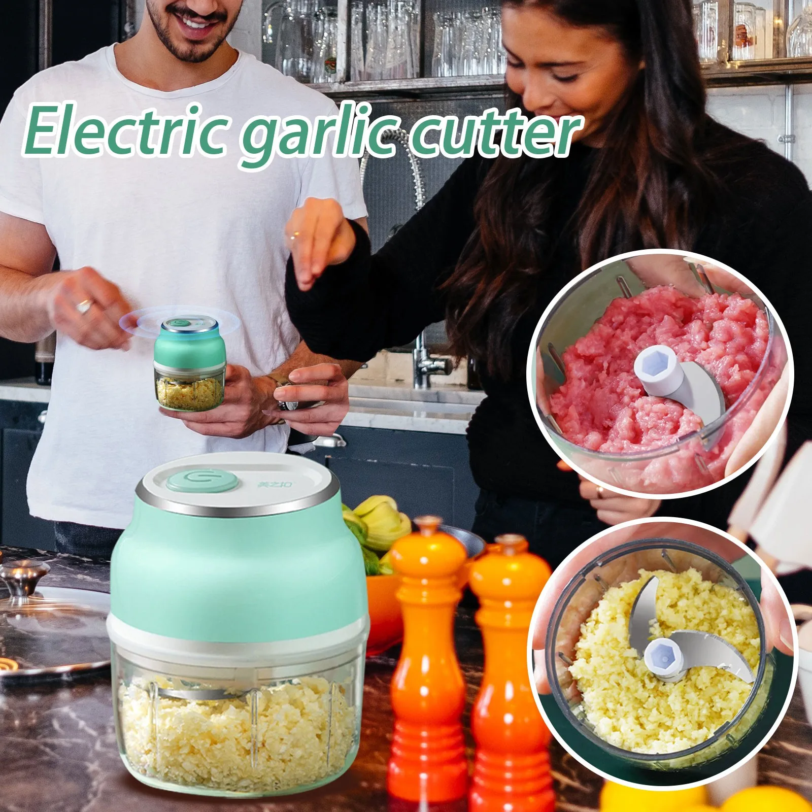 

Electric Garlic Masher Grinder Chopper Press USB Food Masher Vegetable Chili Meat Ginger Garlic Fruit Crusher Kitchen Gadgets