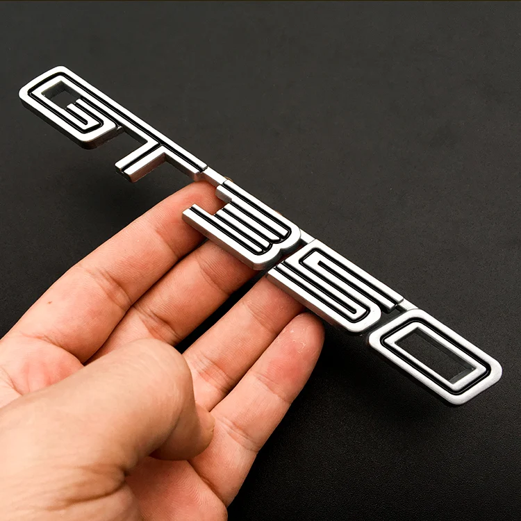 

3D GT350 GT 350 Metal Sticker Emblem Badge Car Styling Car Side Badge Emblem Auto Rear Trunk Decal for Ford 15-16 Mustang Shelby