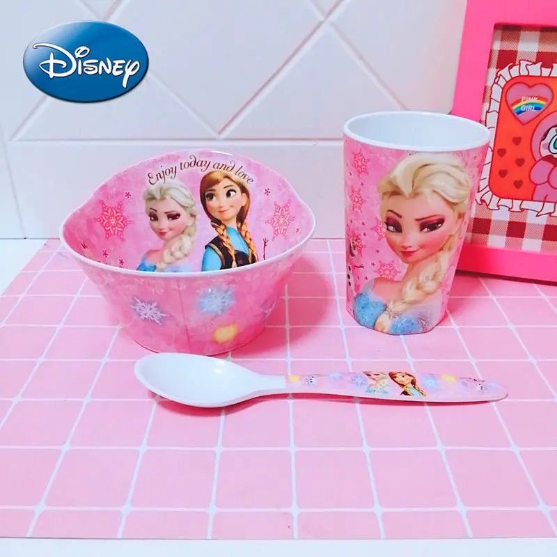 

Disney cute cartoon Frozen children's tableware household split plate bowl anti-fall and anti-scalding complementary food bowl