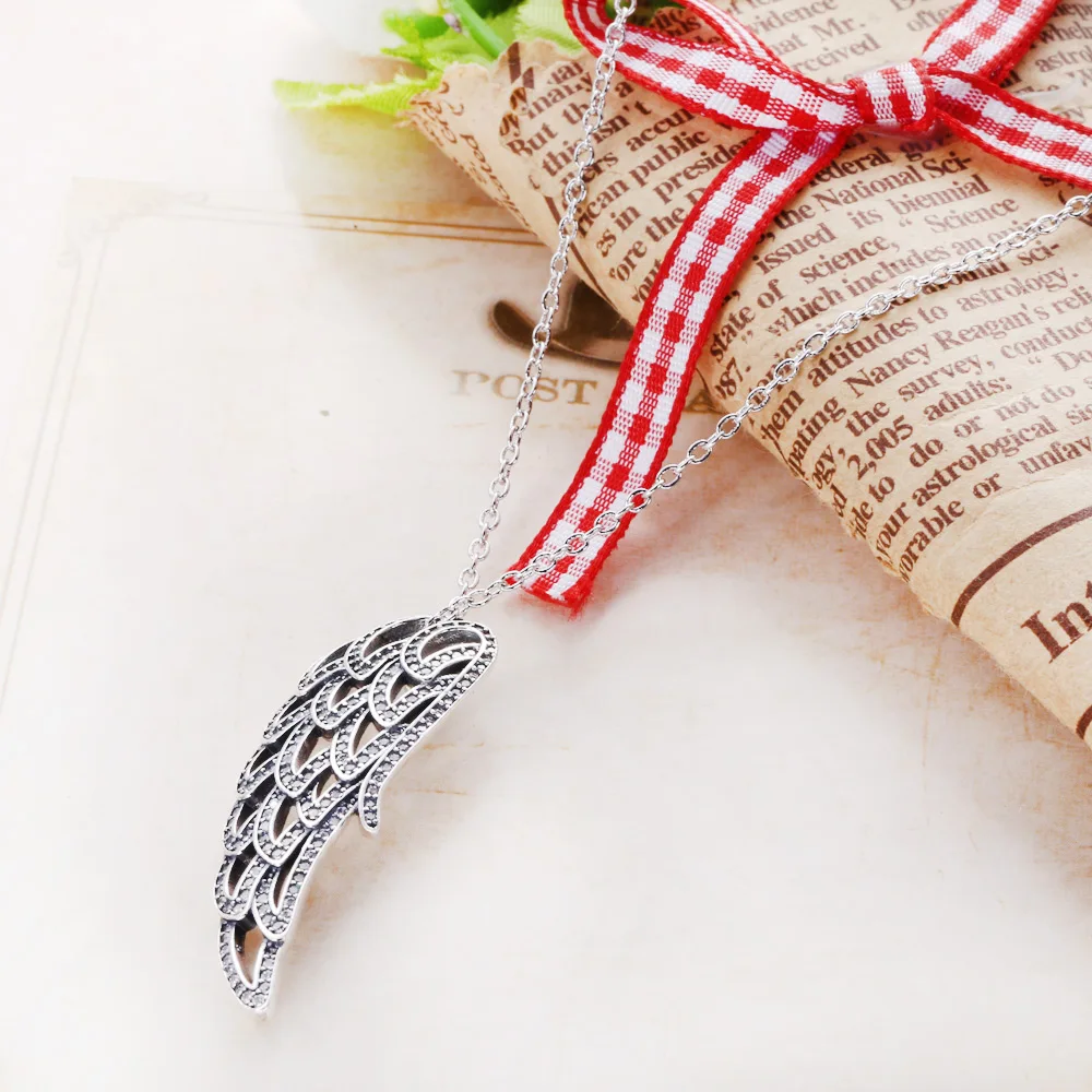 Moonmory европейский стиль Крыло ангела ожерелье подлинное серебро 925 пробы подвеска