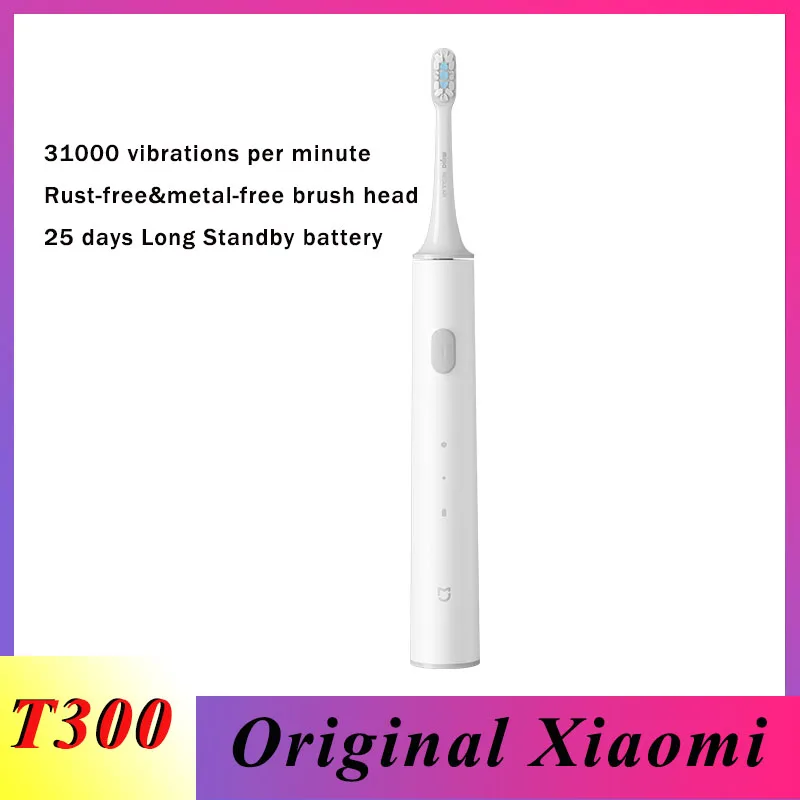 

Original Xiaomi Mijia T300 Sonic Electric Toothbrush Mi Smart Electric Toothbrush 25 day High Frequency Vibration Magnetic Motor