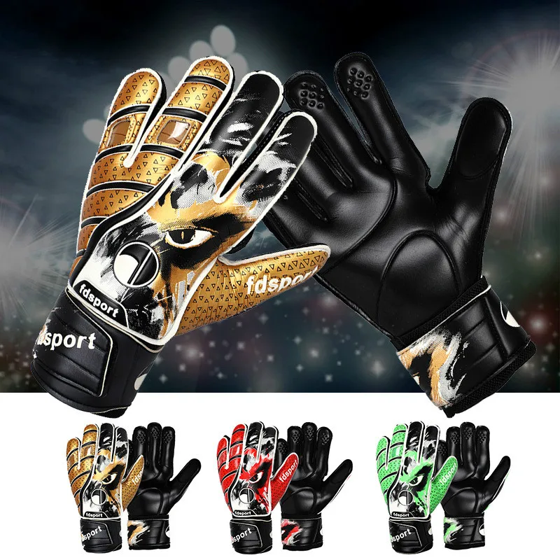 

New Latex Football Goalkeeper Gloves Soccer Goal Keepers Protective Kit Goalie Training Gloves Anti Slip