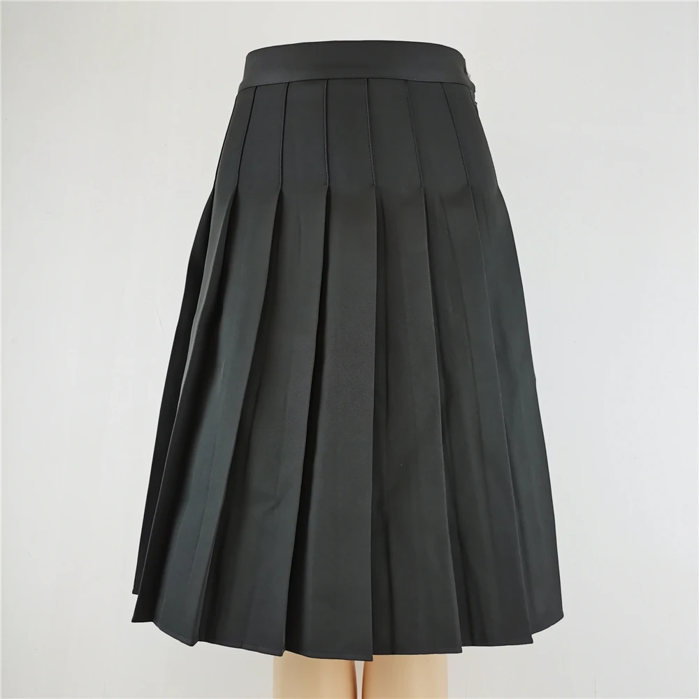 58 см длинные юбки для женщин длинная Плиссированная юбка в Корейском стиле