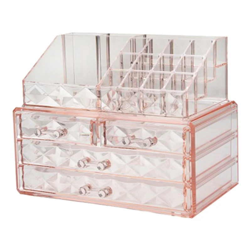 

1Pcs Transparent Skin Care Product Non-Slip European Style Dustproof Finishing Waterproof Acrylic Storage Box