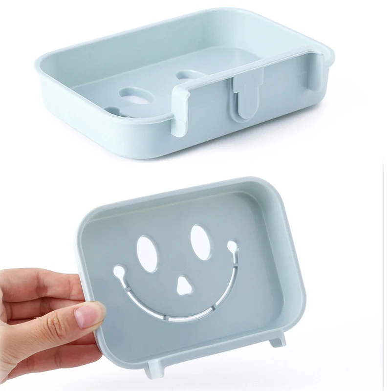 Бесшовные Стикеры для ванной комнаты настенный ящик мыла со смайликом сливная