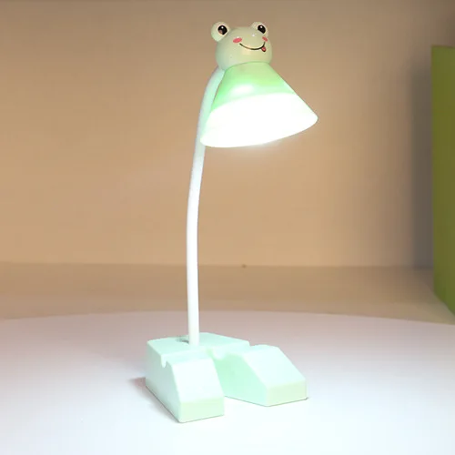 Frog Hinnixy, Мультяшные животные, настольные лампы, светодиодный светильник, приспособление для мобильного телефона, держатель, база, для детей, для спальни, Декор, прикроватные, для кабинета, настольные лампы - Цвет корпуса: Frog
