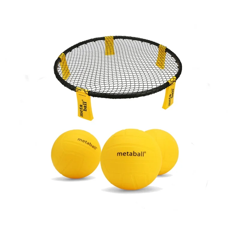 1 Net With 3 Balls Мини пляжный волейбол Спайк Набор для игры в мяч открытый командный Спорт Spikeball газон фитнес оборудование с 3 мячиками волейбольная сетка 4 шт - Цвет: 1 Net With 3 Balls
