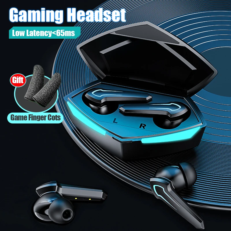 

5.0 Earphones Bluetooth-Compatible Wireless Headphones Touch Control Gaming Headsets Waterproof Noise Canceling Earbuds With Mic