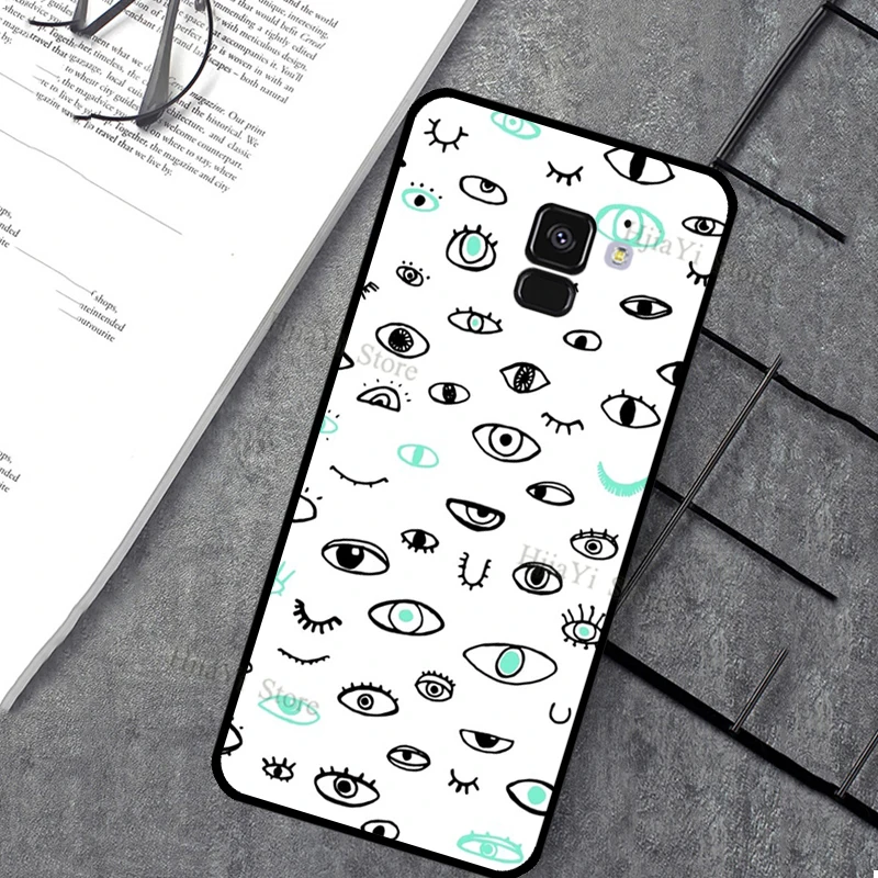 Eyes Pattern Case For Samsung J3 J5 J7 J1 A3 A5 2016 2017 J4 J6 J8 A7 A9 A6 A8 Plus 2018 Coque Fundas images - 6