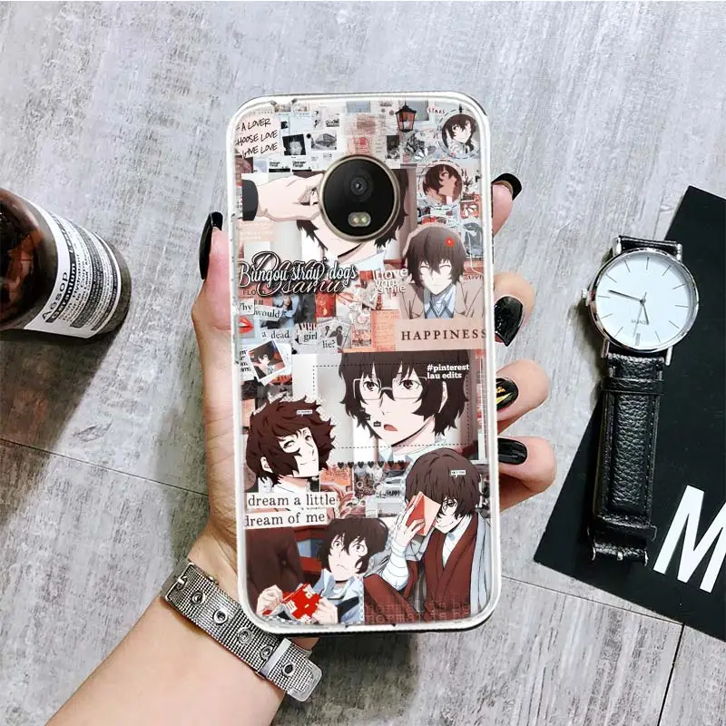 Чехол для телефона с постером бродячие псы Bungo Motorola Moto G9 G8 G7 G6 G5 E6 E5 E4 Plus Play Power One Action