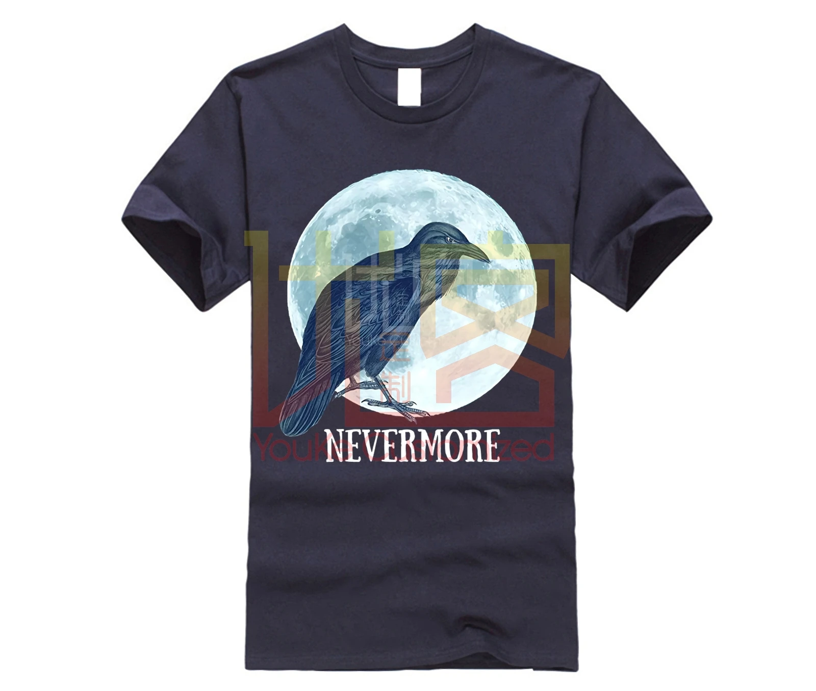 Брендовая мужская рубашка Эдгар Аллан Poe невермор жуткая Хэллоуин футболка |