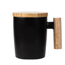 Керамическая чашка с деревянной ручкой кофейная кружка семейный