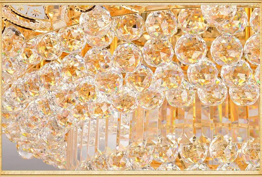 LED K9 хрустальный Золотой потолочный светильник люстры домашний бар потолочные