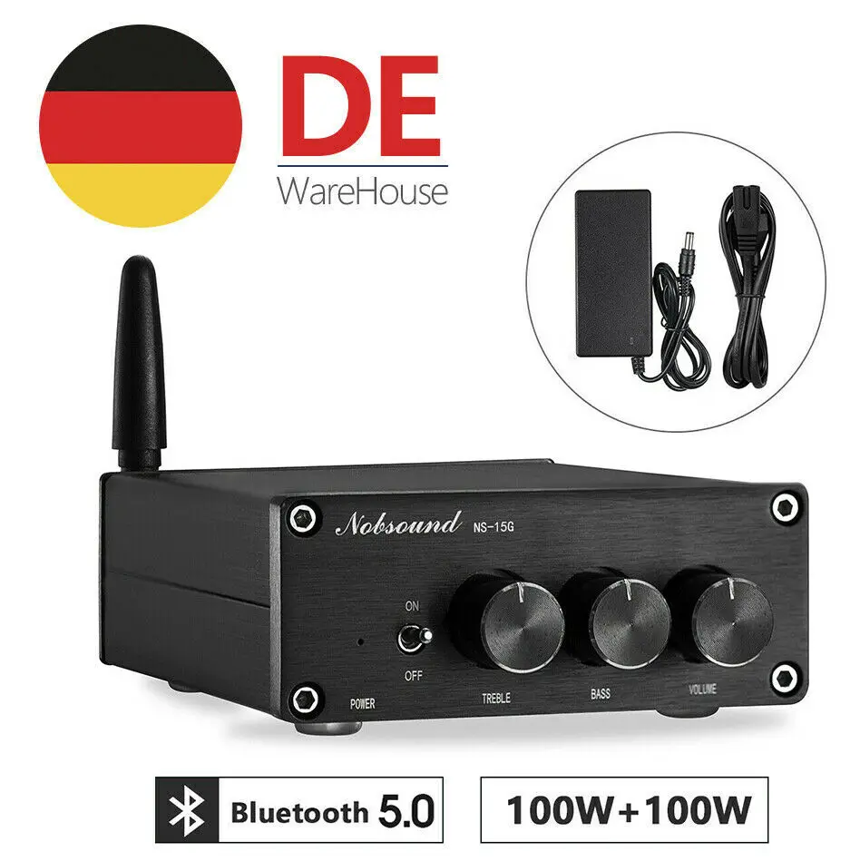 Цифровой мини усилитель мощности Nobsound 200 Вт Bluetooth 5 0 TPA3116 класс D Hi Fi стерео аудио