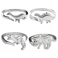 bohemian vintage dinosaur animal rings for women dinosaur toad metal wrap open ring wedding ring men grilfriend party gifts