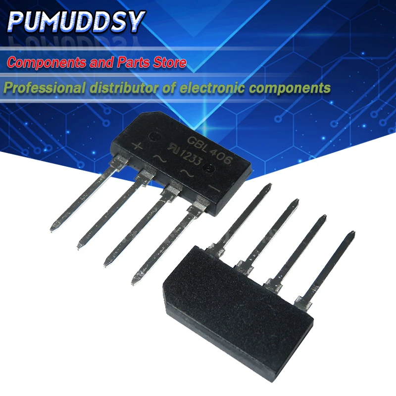 10 шт., GBL406 4A 600V BL406, застежка-молния, выпрямитель, перемычка, свая одного DIP-4, Новинка