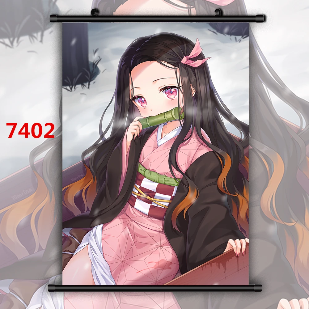 Демон убийца Kimetsu No Yaiba Аниме Манга настенный плакат свиток