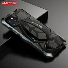 For iPhone 11 Pro XS Max XR Case,LUPHIE Metal Armor Rosdster Phone Case 360°All Round Coverage Protection Cool Travelling Cover