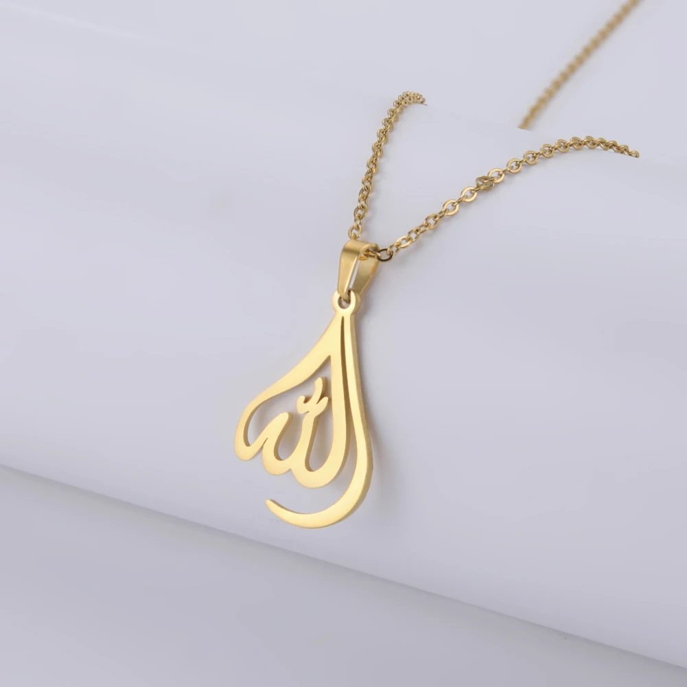 LIKGREAT Classic Arabic God Allah Necklaces for Women Men Stainless Steel Islamic Muslim Pendant Amulet Religious Jewelry | Украшения и