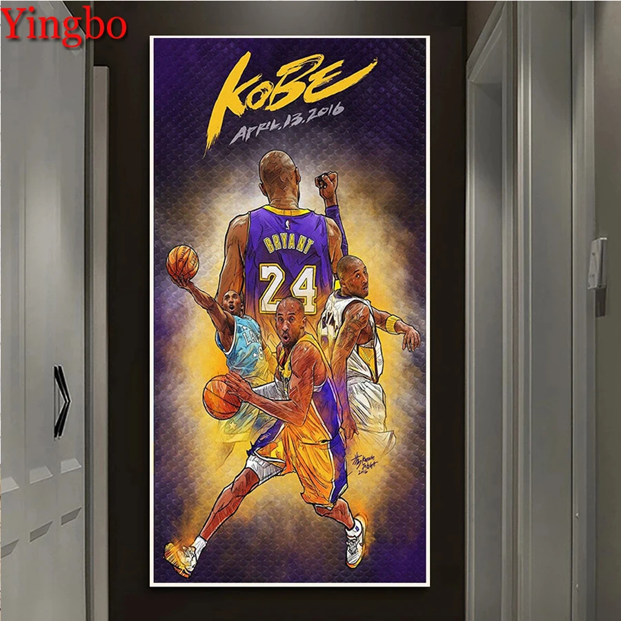 

5D DIY алмазная живопись абстрактные постеры баскетбольная звезда полная квадратная круглая Алмазная вышивка настенное Искусство большой ра...