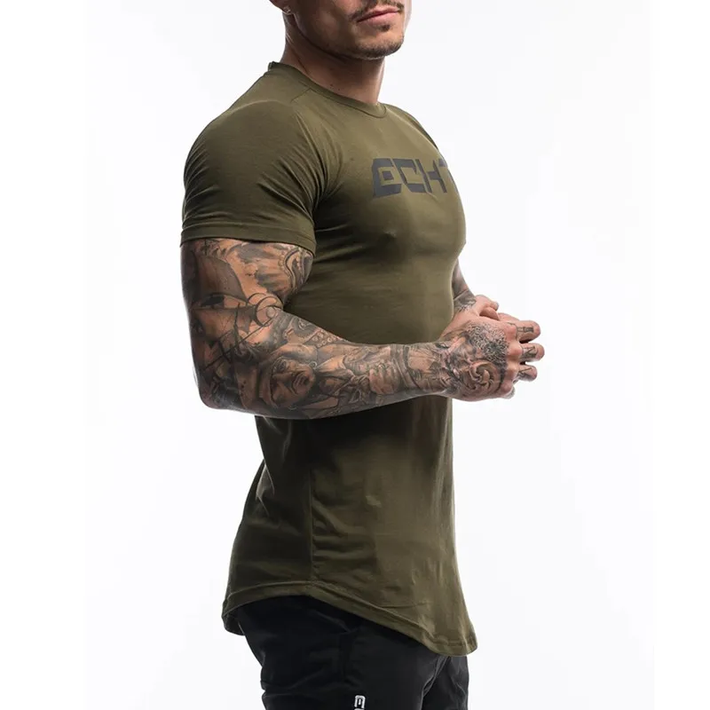 Летняя новая мужская футболка с коротким рукавом camiseta masculina хлопковая дышащая