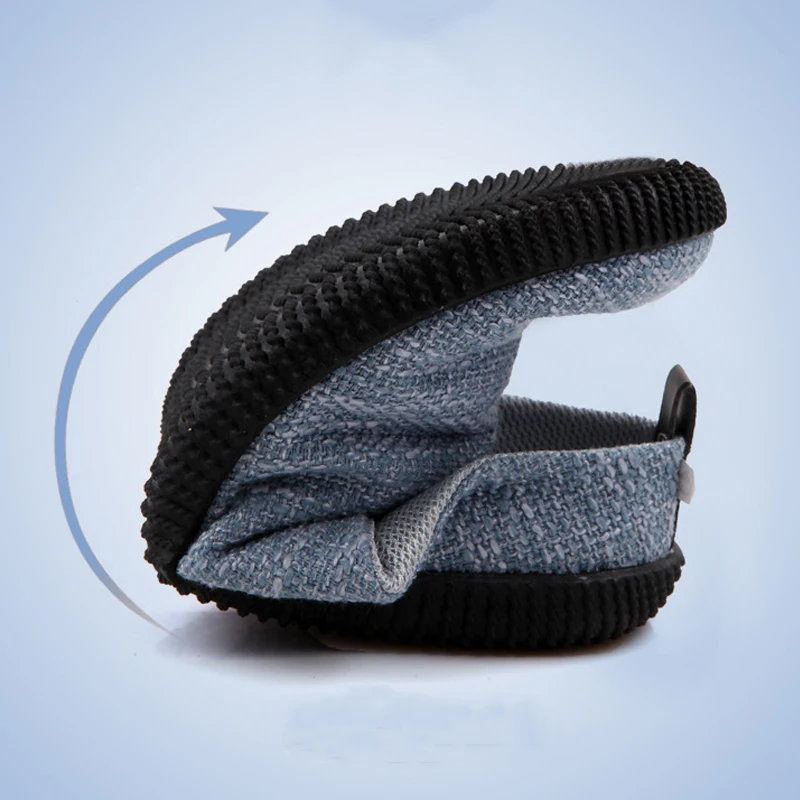 Новинка дышащие мужские парусиновые полутапочки мужская повседневная обувь