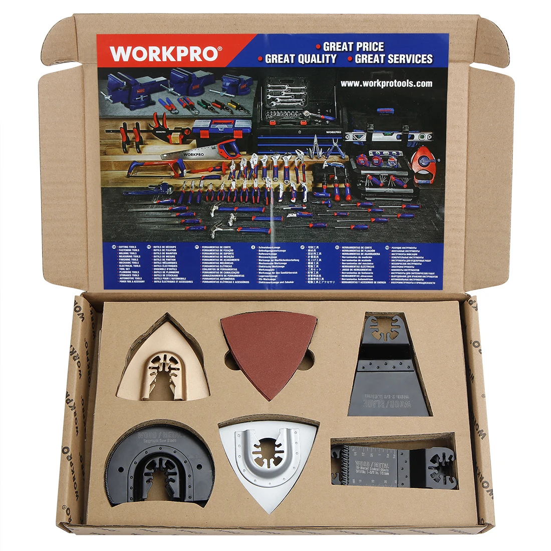 WORKPRO 25 шт. аксессуары для электроинструмента Осциллирующий пильный диск Многофункциональные Наборы инструментов абразивный инструмент Аксессуары