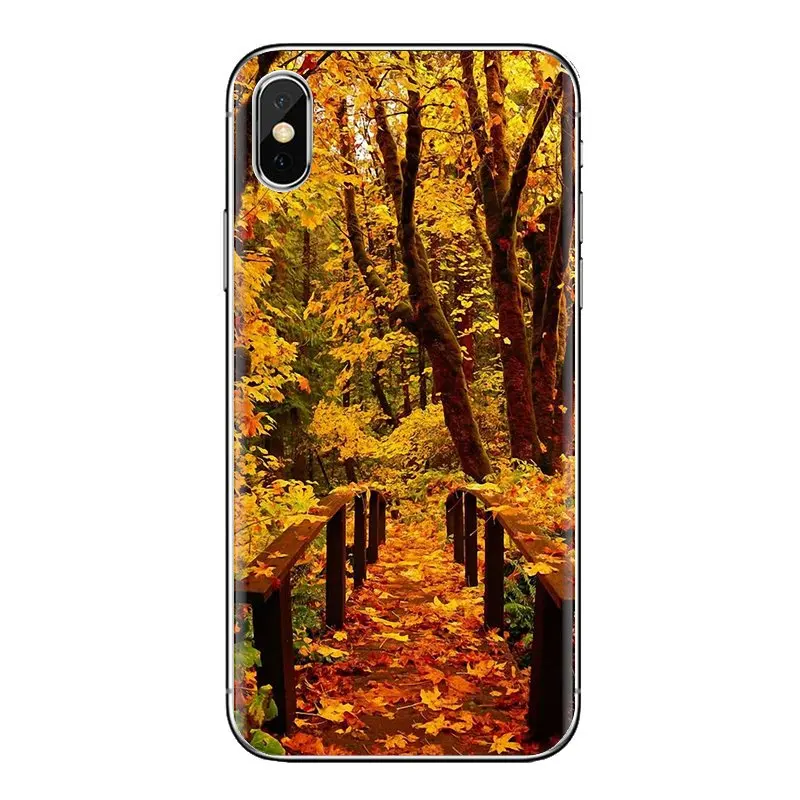 For Xiaomi Mi4 Mi5 Mi5S Mi6 Mi A1 A2 5X 6X 8 9 Lite SE Pro Max Mix 2 3 2S Silicone Cases Wonderful Scenery the falling leaves |