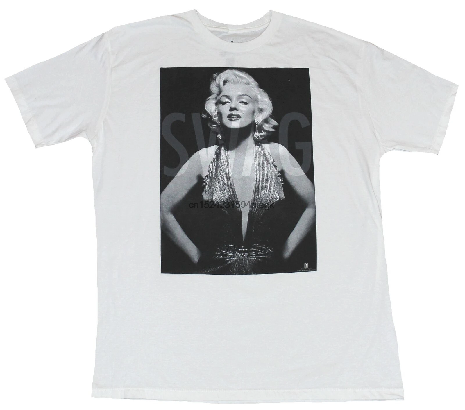 Мэрилин Монро Мужская футболка Swag руки на бедрах фото изображения|Мужские