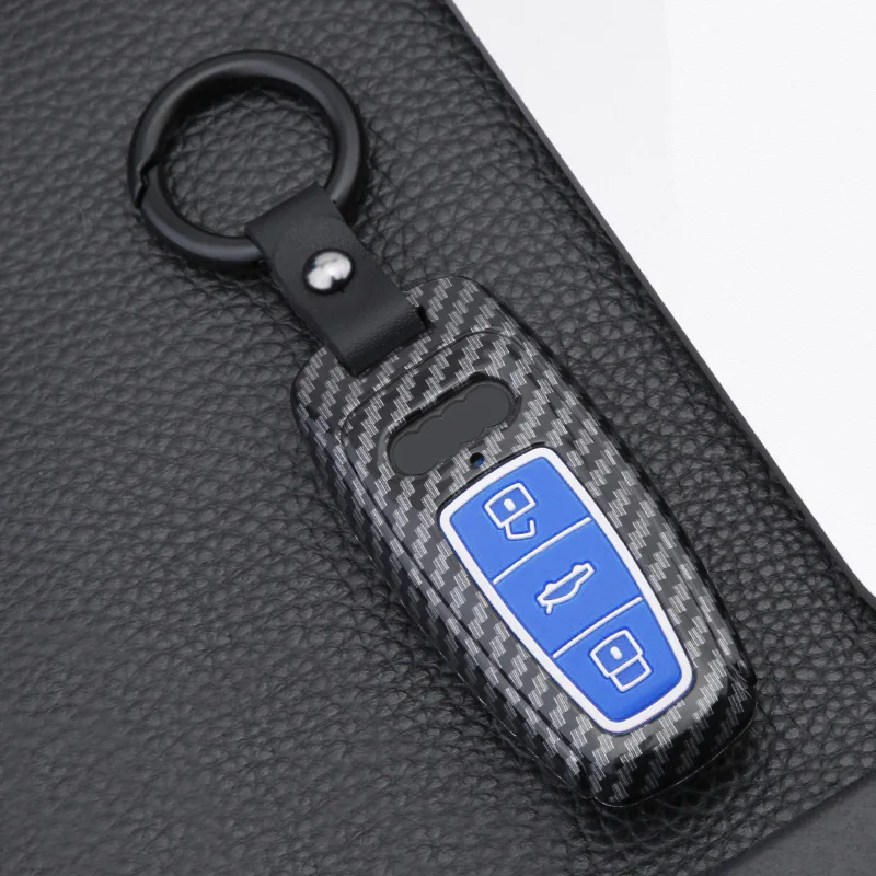 Чехол для автомобильного ключа из АБС пластика с узором углеродного волокна