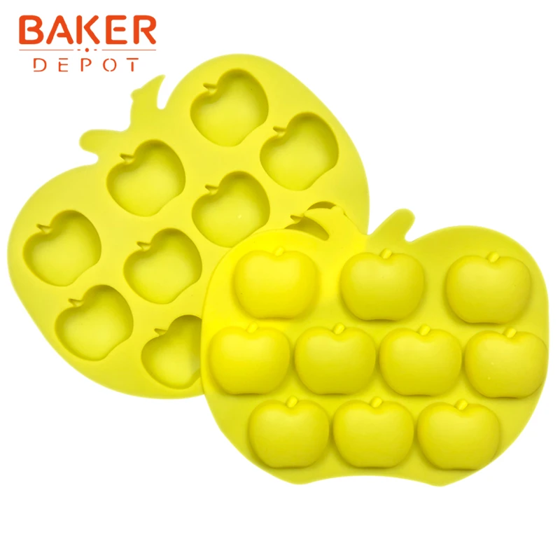 Форма силиконовая для украшения торта шоколада мыла ручной работы яблоко 10 ячеек